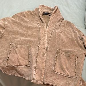 Beige/Brown Cozy Oversized jacket